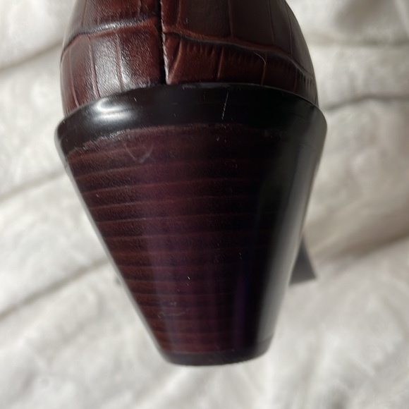 Coldwater creek floral stamped and reptile embossed leather western boots, 10m - Picture 12 of 12